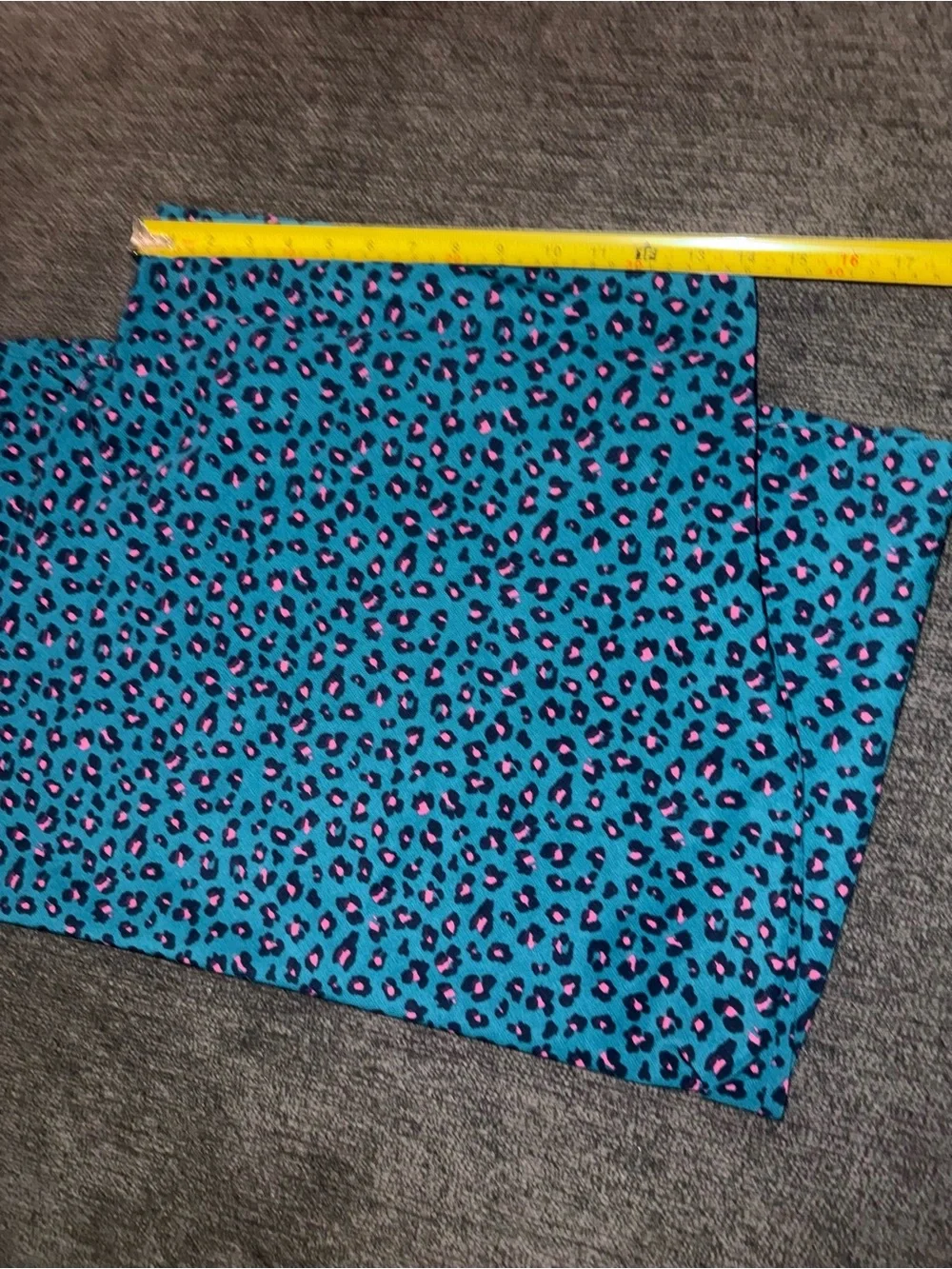 Elodie Teal Leopard Midi Skirt Medium Y2K Animal Print Indie Sleaze